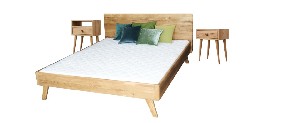 Oak Bed Aliusydecor, Basic Bed Frame