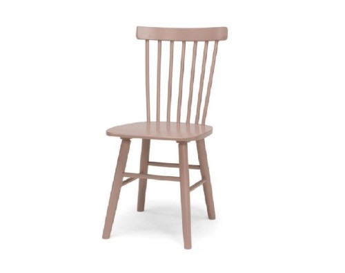 Set of two solid birch wooden chairs, SCAND PINK